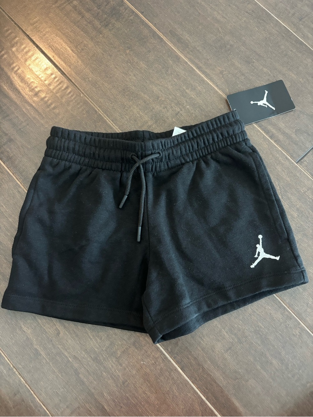Jordan Girl’s Black Athletic Shorts with Jumpman Logo